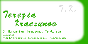 terezia kracsunov business card